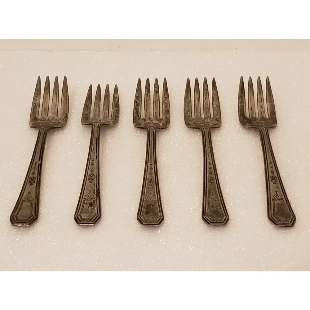 Monroe Silver Co Lot Of 5 Salad Forks Vtg Company Pattern‎